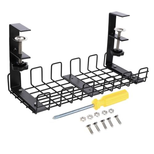 Organizador de cables Cabilock de hierro para uso bajo escritorio con diseño duradero para regletas y protectores de sobretensión miniatura 1