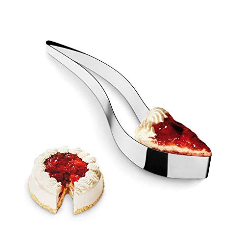 Stainless Steel Cake Slicer One-Hand Design Cake and Pastry Server Perfect Presentation Pie Knife Cake Lifter Tools One-piece Cake Cutter Slicer Pastries Divider Cake Cut Clip