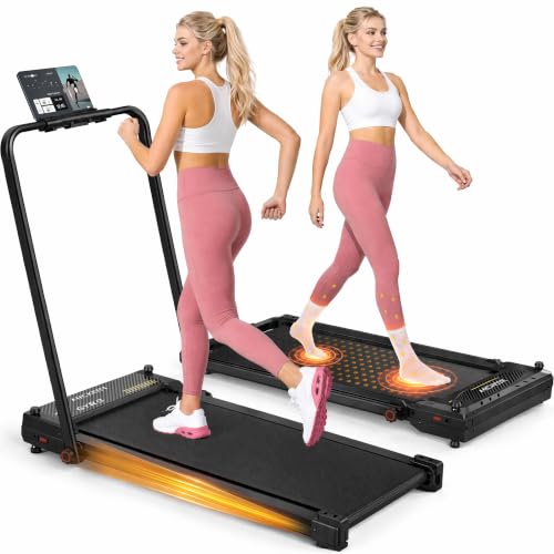 Image of ANCHEER Walking Pad with Incline - Under Desk Treadmill with Handle Bar