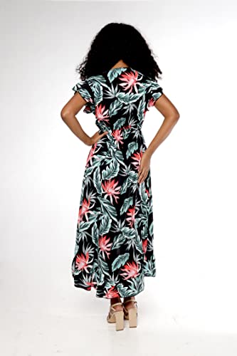 Image of Matchable Couple Hawaiian Shirt or Wrap Dress Orchid Breeze | Sold Individually; Soft Rayon Fabric; Lightweight Comfort; Signature Tropical Prints; Vacation Ready