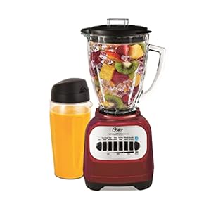 Oster Classic Series Blender with Travel Smoothie Cup – Red BLSTCG-RBG
