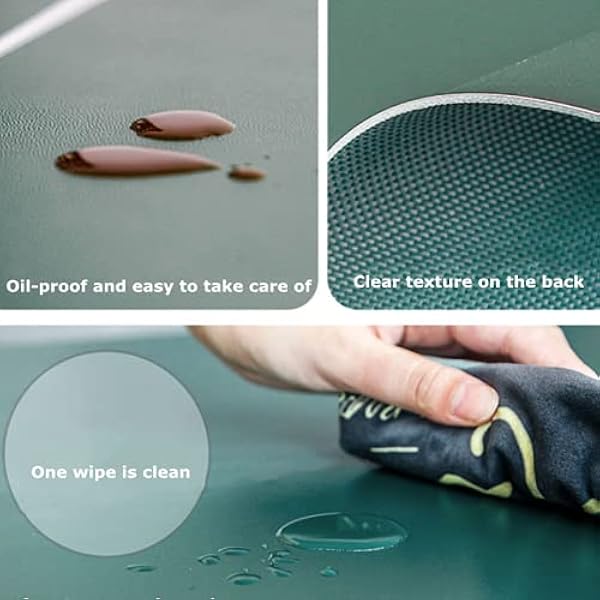 JIALIANG Tablecloth Tafelkleed, 50 x 120 cm, van leer, pvc-tafelkleed met lotuseffect, waterdicht en afwasbaar linoleum, elegante bloemenprint, geschikt voor buiten en tuin