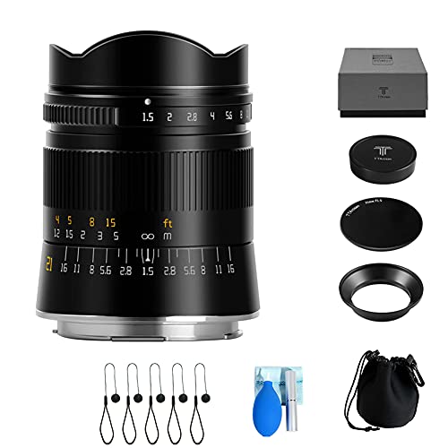 TTArtisan 21mm F1.5 APSH �t���t���[�� ���L�p ����a�}�j���A���t�H�[�J�X�J���������Y �p�i�\�j�b�N/�V�O�}/���C�J L�}�E���g�J�����p �u���b�N