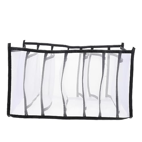 OKUMEYR 2PCS Cloth Storage Boxes for Home Organization Folding Pants Organizer with Multiple Compartments for Socks and Underwear Containers for Closets