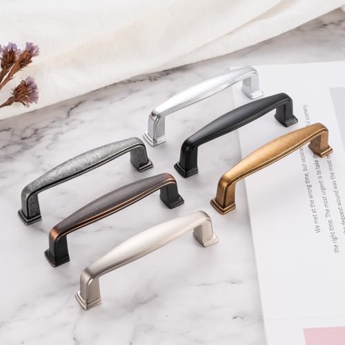 ASKANO 3 Inch Hole Centers, Antique Iron Stepped Kitchen Cabinet Pull Vintage Handle ZP2402 | Pack of 10, Solid Retro Hardware for Drawer, Dresser, Bathroom, Vanity, Furniture Door, Cupboard, 3" - Image 6