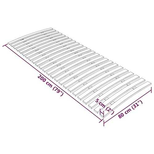 Lattenrost 80×200 cm aus Pappelholz von vidaXL