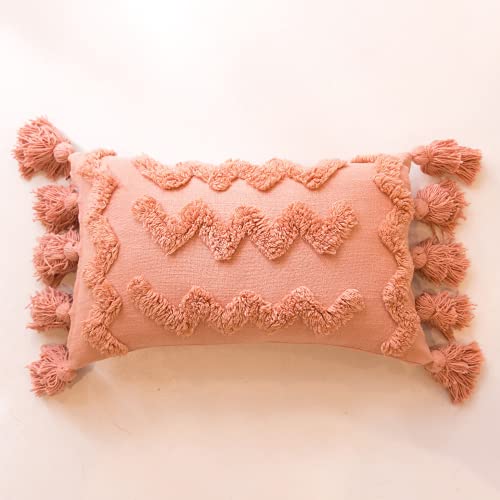 pink bohemian throw pillow