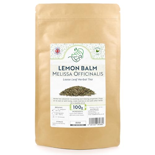 Lemon Balm Melissa Officinalis Loose Leaf Herbal Tea – Stress & Anxiety & Sleep & Metabolism (100g)