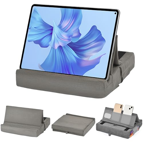 XSQD Almohada de Lectura Plana, Soporte Tablet Cama, Estantería de Soporte Triangular Plegable, Almohada de Lectura Portátil Multifuncional, Para Tabletas, Teléfonos Móviles y Almohadas de Lectura