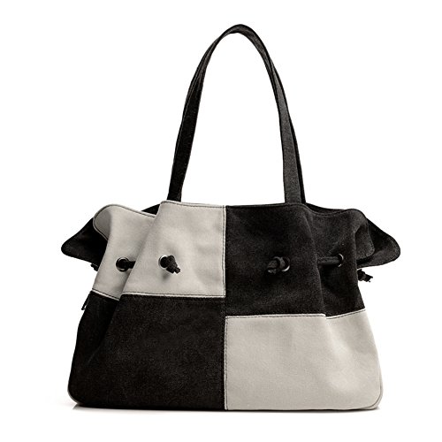 Sac mobile femme avec couture de contraste de couleur et grand sac à bandoulière de loisir