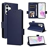 Nutmeg Galaxy A36 5G ケース 手帳型 Galaxy A36 5G カバー 財布型 ギャラクシー A36 5G スマホケース 携帯カバー カード収納 内蔵マグネット 高級PUレザー スタンド機能 耐衝撃 耐摩擦 360度保護 軽量 超薄型 人気 上質（ダークブルー）