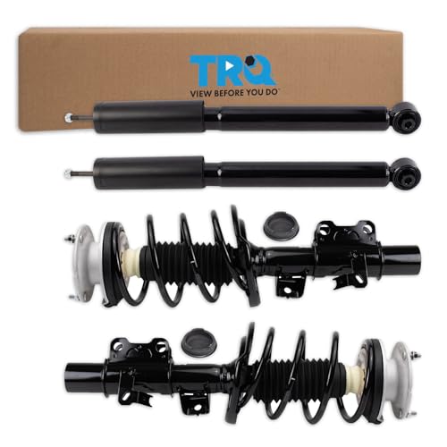 Image of TRQ Front and Rear Complete Strut Assembly & Shock Absorber Kit Complete Strut & Coil Spring Assembly Compatible with 2013-2019 Cadillac ATS Rear Wheel Drive