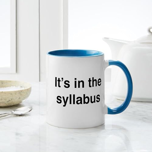 Taza de cerámica 11 oz blanca con interior azul miniatura 6