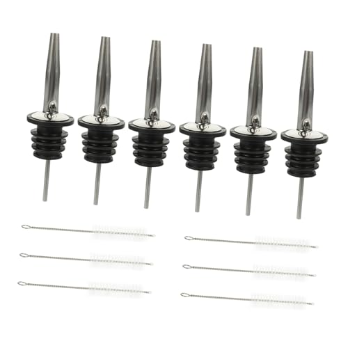 OUNONA 1 Set Stainless Steel Wine Pourer and Oil Spout Stopper for Easy Dispensing Multi Function Kitchen Tool with Brushes for Efficient Serving