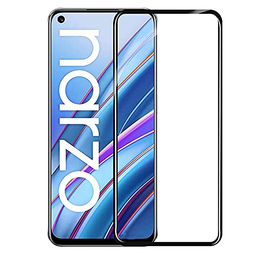Image of HD Tempered Glass Screen Protector Compatible For Realme Narzo 30 5G With Edge To Edge Coverage And Easy Installation Kit