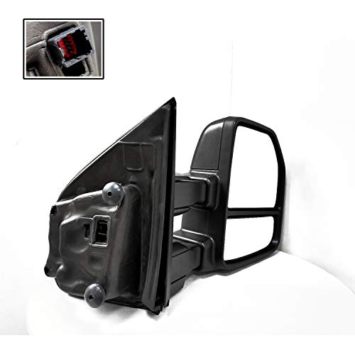 AERDM F150 Towing Mirrors fit 2015 2016 2017 2018 with Turn Signal Light Power Operation Heated Black Housing - Thumbnail 6