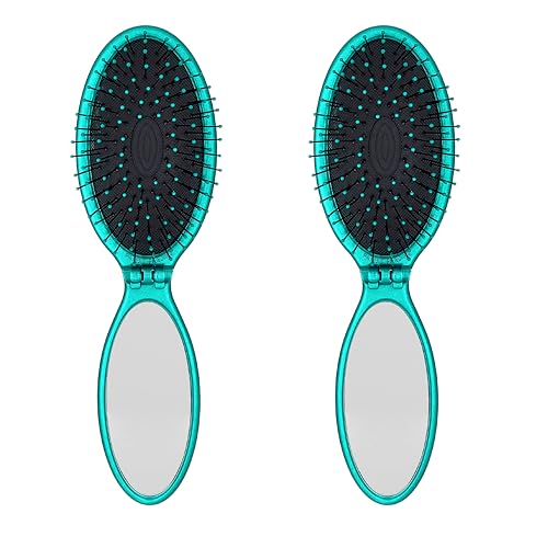 Wet Brush Pop Go Detangler, Blue Teal - Foldable,...