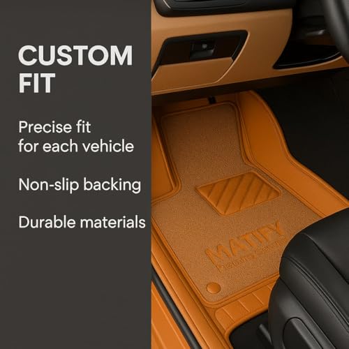 Image of 9D Car Floor Mat for Nissan Tekton 2026 | Tan | Waterproof | Anti-Slip | Luxury Premium Leather Car Mat | Full Coverage | All Weather | Custom Fitted Mats