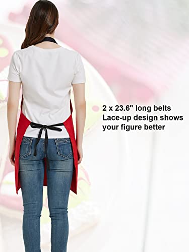 Gvlrbut Aventais de Natal para mulheres com bolsos, aventais de assar para mulheres, homens, cozinha