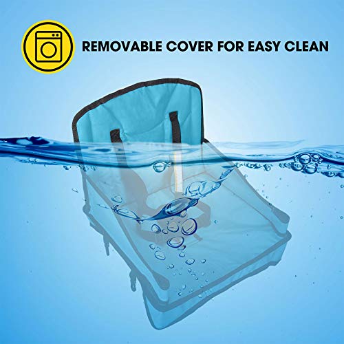 Veeyoo Baby High Chair With Removable Tray - Portable High Chair For Eating And Feeding, Indoor And Outdoor, Compact Fold, Blue #TOP6