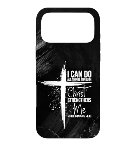 Religious Bible Verse Cross Christian Philippians 4:13 Case for iPhone 17 Pro Max
