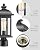 FEMILA Dusk to Dawn Outdoor Post Light, Waterproof Pole Lantern Light Fixture, Exterior Lamp Posts Outdoor Lighting for Garden Patio Yard Pathway Driveway, Clear Glass Panel, 4FD54P-PC BK