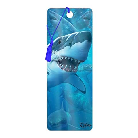 3D LiveLife Bookmark - Great White Delight from Deluxebase. A Shark Bookmark with lenticular 3D Artwork Licensed from Renowned Artist Jerry LoFaro Cover