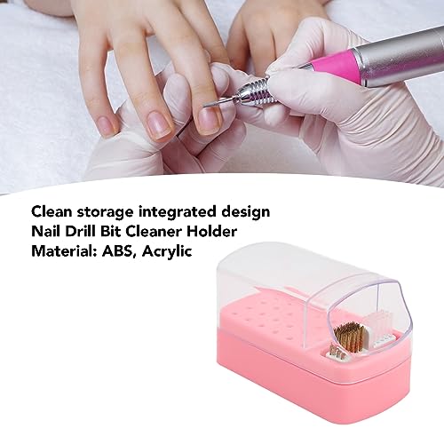 TARSHYRY 30 Holes Nail Drill Bit Holder Washing Brush Case,Dustproof Nail Art Drill Bits Stand Display Storage Box - Image 4