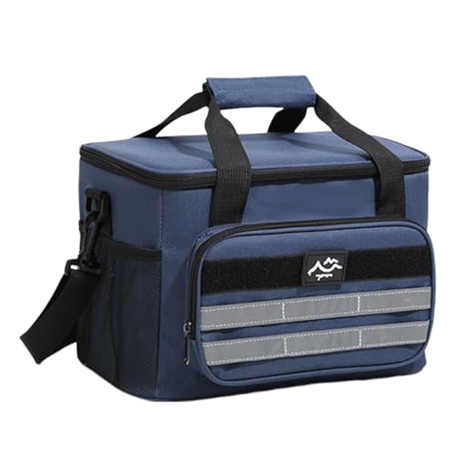 Lunch Box Aislada - Contenedor De Picnic Térmico, Bolsa Más Fría Con Mango | Caja De Cofres De Hielo Impermeable, Portadora De Comidas Al Aire Libre, Bolso De Preservación De Alimentos Para Playa, Cam