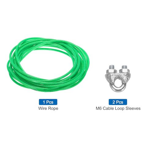 Cable de acero galvanizado con vinilo verde de alta resistencia industrial 3