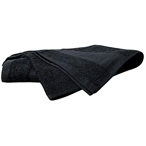 Image of ForPro Professional Collection Premium Bleach Tough Salon Towels, Black, 100% Cotton, Bleach-Proof Towels, Stain Resistant, 16 inch W x 27 inch L, 24-Count