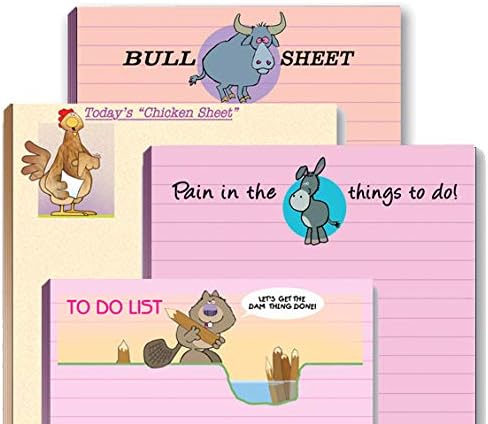4 Funny Notepad Assorted Pack – Great Gift Set – 4.25 x 5.5in – 50 Sheets Per Pad (Humorous Set #1) 4 Funny Notepad Assorted Pack – Great Gift Set – 4.25 x 5.5in – 50 Sheets Per Pad (Humorous Set #1)