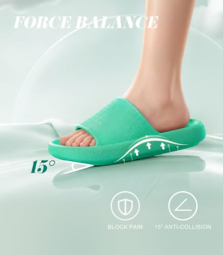 Image of Leevar Cloud Slides for Women and Men - Soft, Comfy, Relax Cloud Slippers, Thick Sole, Non-slip Slides for Men, Easy to Clean, Shower, Swimming, Beach, Indoor and Outdoor Slides for Men