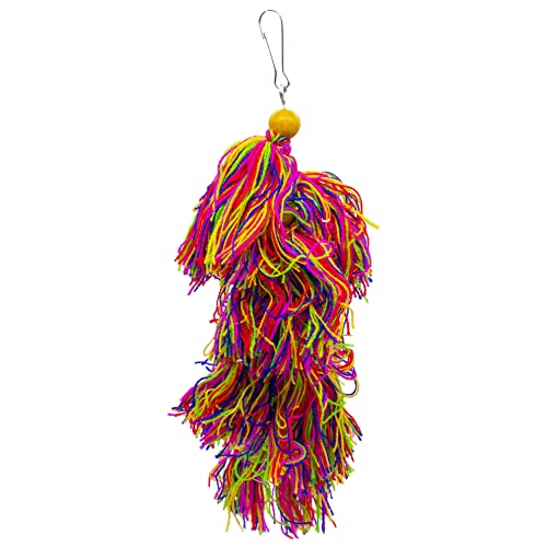 GREENBIRDS-Toys-Multicolor-Tassels-Thread-Hanging-Perch-Toy-for-Parrots-Bungee-Bird-Toy-Handmade-Chew-Toy-for-Relaxing-of-Small-Medium-Birds-Parrot