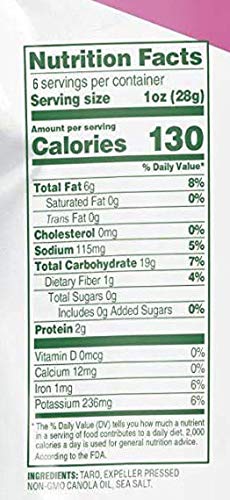 Root Smarts Tropical Taro Root Vegetable Chips | Non Gmo, Gluten Free, by Root Valley Farms (6oz, 6 Pack) - Thumbnail 6