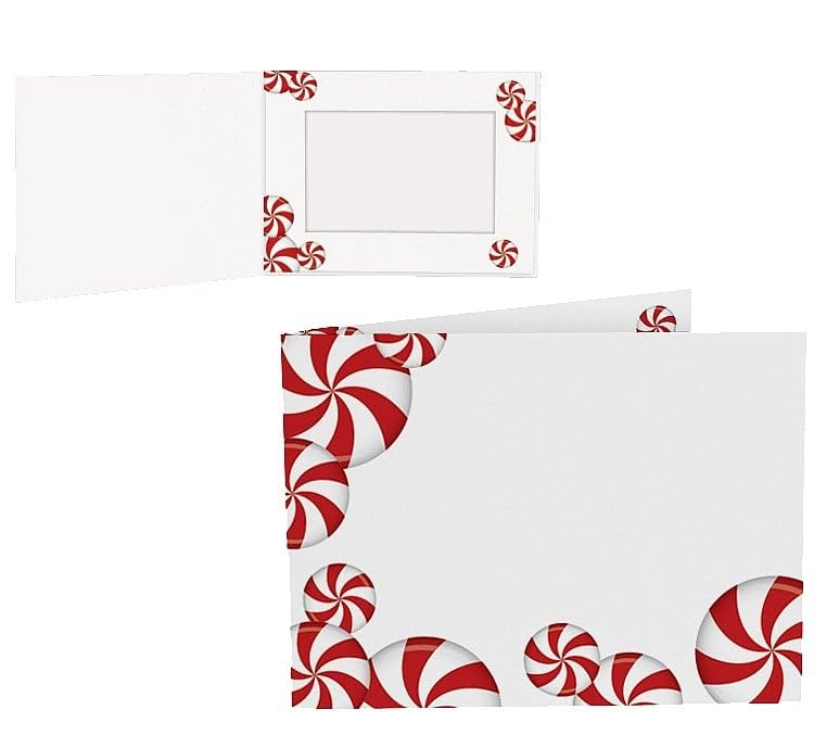 Collectors Gallery Peppermint Candy Holiday Photo Folder for 6x4 (Landscape) Prints Our Price is for 50 Units - 4x6