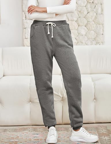 Image of Yeokou Women's Warm Sherpa Lined Athletic Sweatpants Joggers Fleece Pants