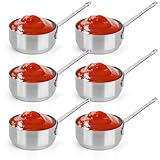 Quantité et taille : vous recevrez 6 tasses à sauce, chaque pot de service mesure 7 x 3,5 cm, avec une capacité de 100 ml. La taille compacte et le poids léger le rendent facile à transporter