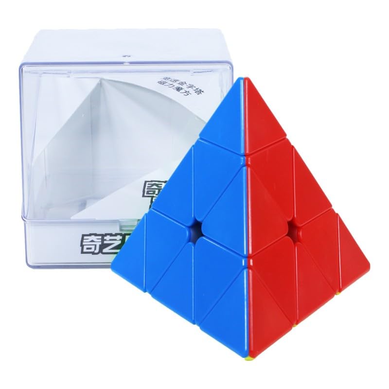 Image of QiYi Pyraminx Magnetic Stickerless Speed Cube - Pyramid Puzzle with Smooth Turning, Strong Magnets, Subtle Magnetic Click, Durable ABS Build, Bright Shades & Stable for Beginners & Cubers