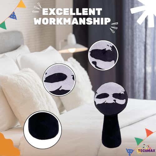 Image of Black White Sprunki Plush Toys