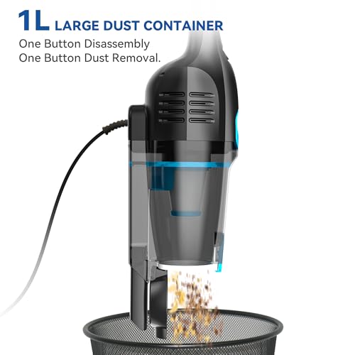 Image of Vazone R6X Corded Stick Vacuum Cleaners for Home, 20Kpa Powerful Suction Stick Vacuum with 16Ft Cord, 2 in 1 Lightweight Handheld Vacuum Cleaner for Hardwood Floor Pet Hair (Indigo)