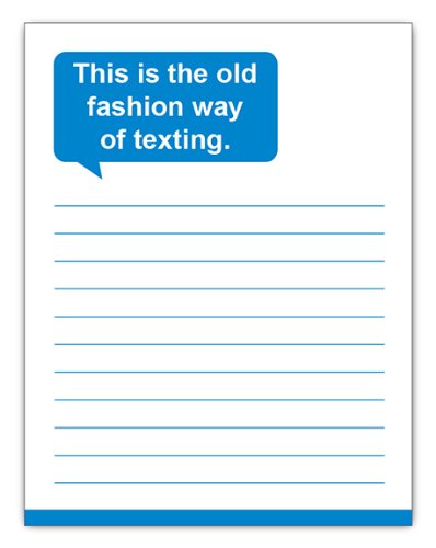 Guajolote Prints Old Fashion Texting Notepad, 4 x 5.25-inches