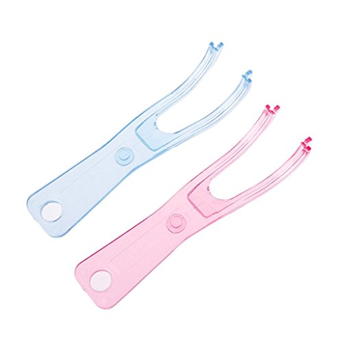 Forgun Suporte de fio dental, auxílio para palitos bucais, cuidados dentais, conveniente e durável