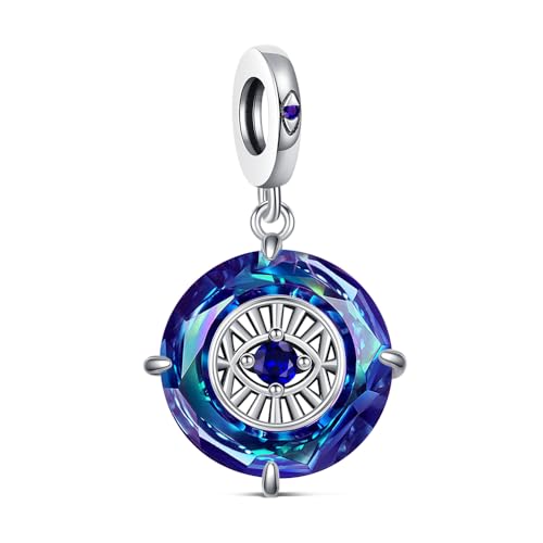 KEQ 925 Argent Femme Charm Pendentif pour Chaîne de Mauvais Oeil pour Femmes Charms/Medusas yeux...