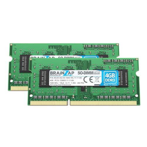 Kit mémoire RAM DDR3 SO-DIMM PC3L-12800S 1600 MHz 8Go pour PC portable 1.35V CL11