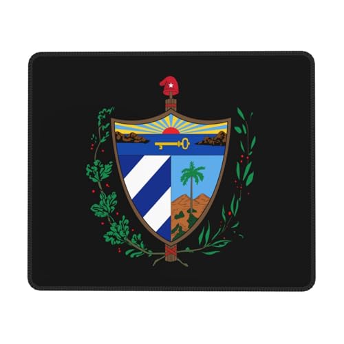 Tapis De Souris Armoiries De Cuba Tapis Souris Durable sous-Main Portable Mouse Pad pour Ordinateur Jeu Gaming S