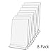Marketing Holders 8 Pack Sign Holder 5x7 Inch Double Sided Top Load Clear Acrylic Counter Menu Price List or Notice Vertical Portrait Table Tent Display for Office or Retail Shops