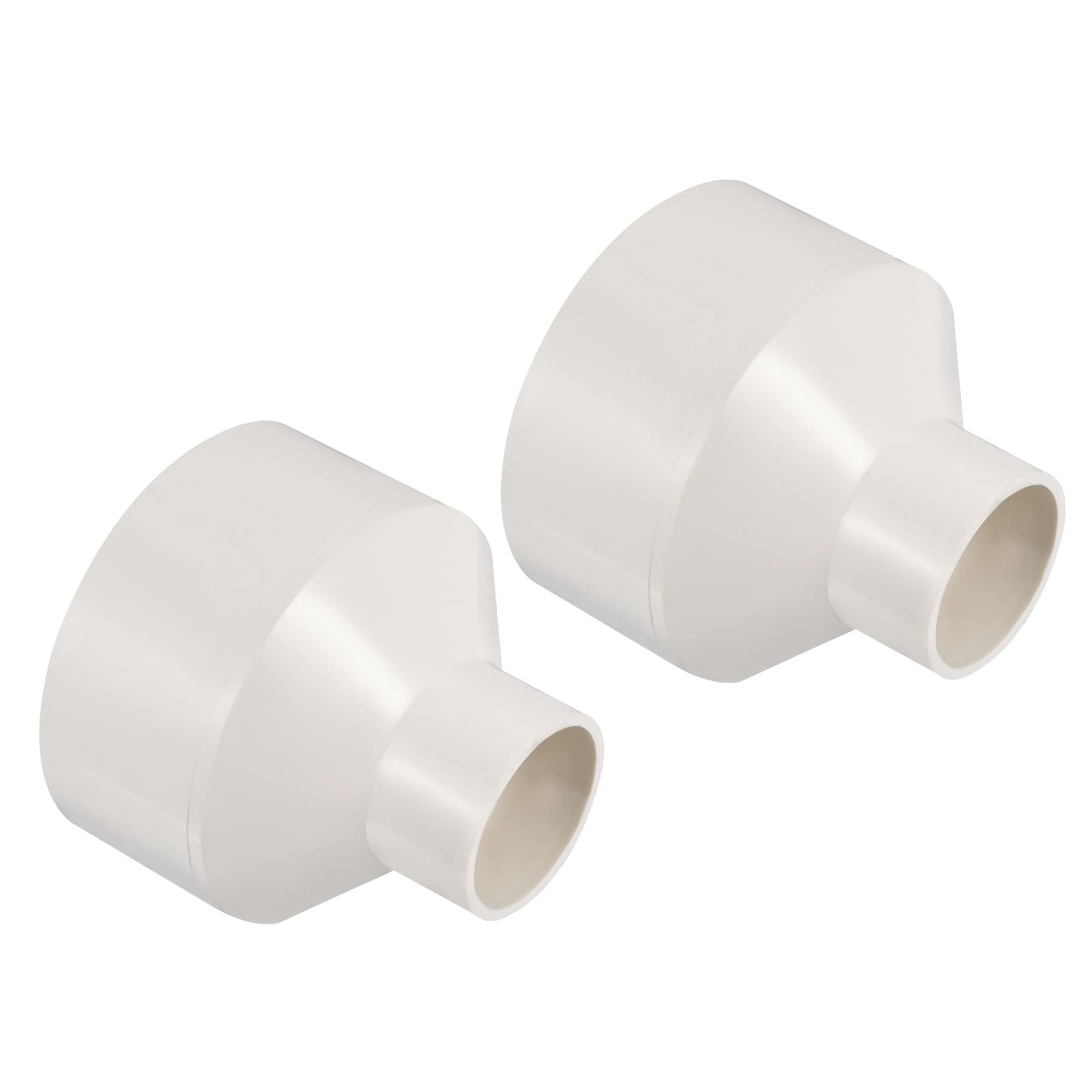 PATIKIL PVC Reductor Tubo Montaje 50x32mm, 3 Paquete Recto Acoplamiento Adaptador Conector, Gris — view 25