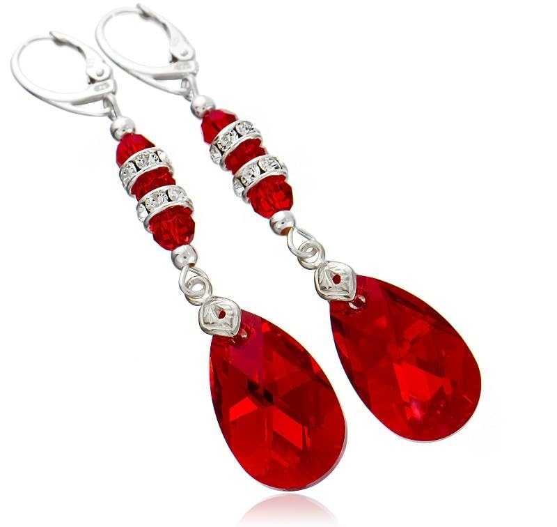Boucles d'oreilles argent 925 avec cristaux SIAM certifiés d'Arande