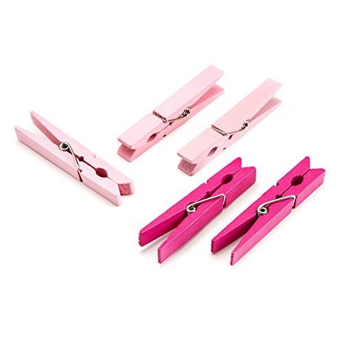 Darice Pink, 2 7/8 inch Clothespins Large Size Clothepins, 48 Piece